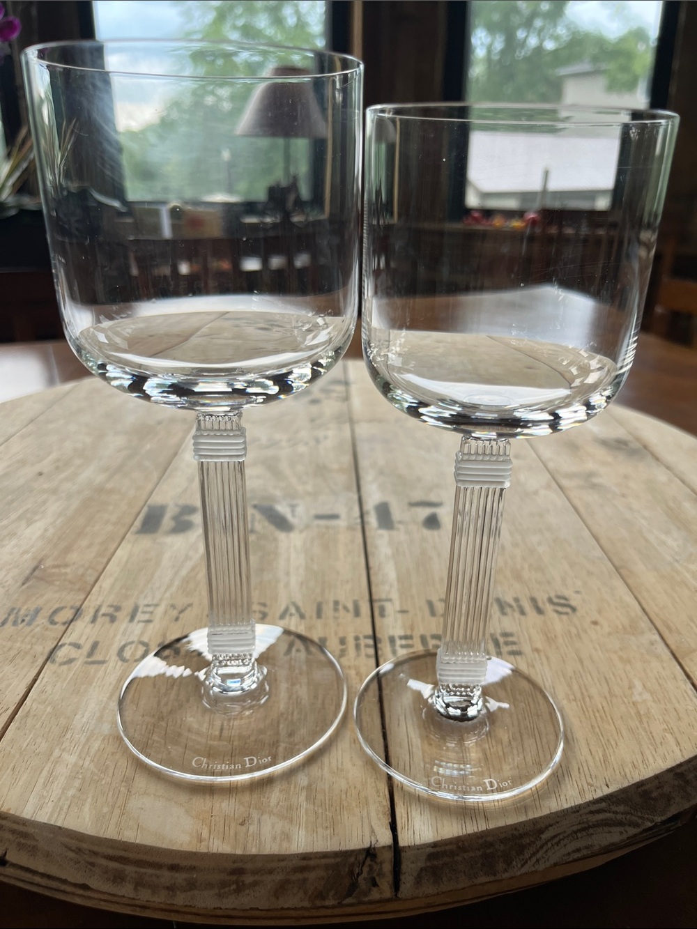 CHRISTIAN DIOR “Gaudron Frost “wine glasses Set of 2